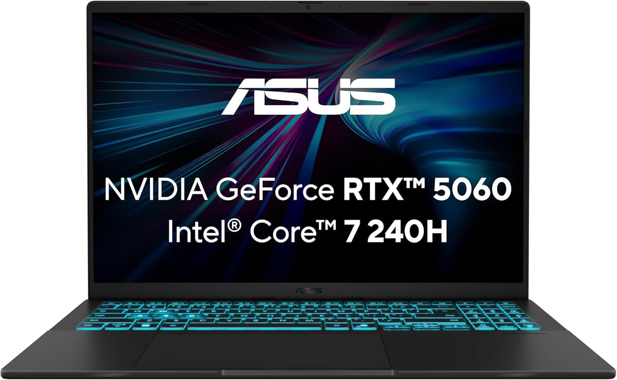 ASUS V16 V3607VM Gaming Laptop 16 Zoll WUXGA IPS 144 Hz - Intel Core 7 240H NVIDIA RTX 5060 - 16 GB RAM 1 TB SSD - Windows 11 Home QWERTZ Black