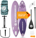 Naturbummler SUP Board 330 x 81 x 15 cm - Für Anfänger und Fortgeschrittene - Komplettset für Stand Up Paddling - Kunststoff Board im Rainbow Design
