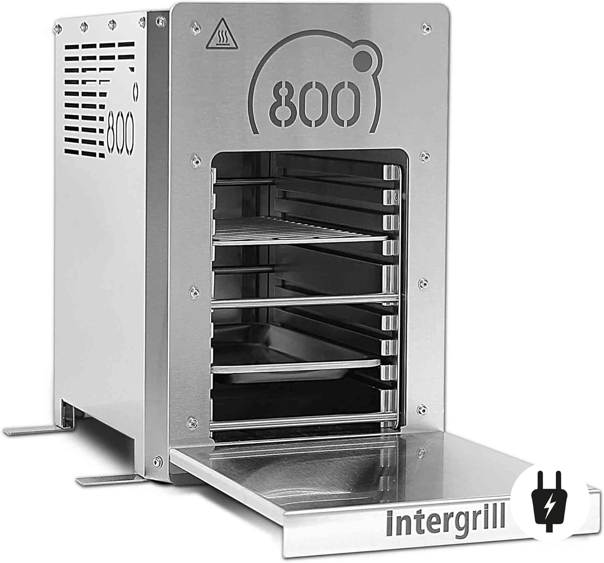 intergrill 800 Grad Elektrogrill Edelstahl - 2880 W Hochleistungs Steakgrill mit Quarzbrenner - Oberhitze Tischgrill