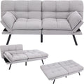 Paul 3in1 Schlafsofa 3 Sitzer mit Schlaffunktion - Verstellbare Armlehnen und Rückenlehne - Klappsofa bis 273 kg mit Bettfunktion - Grau