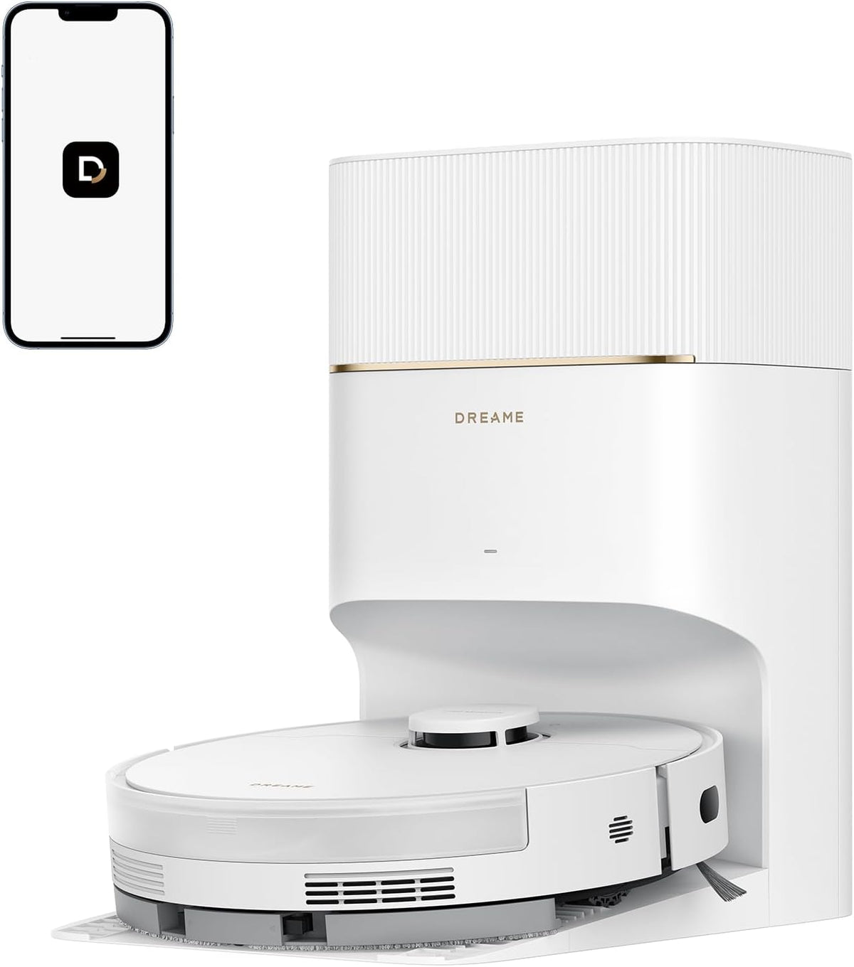 dreame D20 Pro Plus Saugroboter mit Wischfunktion - 13000 Pa Saugkraft - DuoBrush und LDS Navigation Weiß