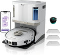 Shark PowerDetect AV2800ZEEUWH Saug und Wischroboter - NeverTouch Pro mit 60 Tage Selbstentleerung - 3D LiDAR Navigation und NeverStuck - App Steuerung Weiß