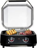 cozze Elektrogrill 2100 W mit zwei Zonen - Digitale Temperaturkontrolle - Indirektes Grillen und digitales Thermometer - Edelstahl Grill Schwarz 65 x 61 x 39 cm