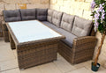Ragnarök PolyRattan Gartenmöbel - Extragroße Dining Lounge mit Tisch - Deutsche Marke mit eigener Produktion - Mehrfarbig UV beständig mit 8 Jahren Garantie