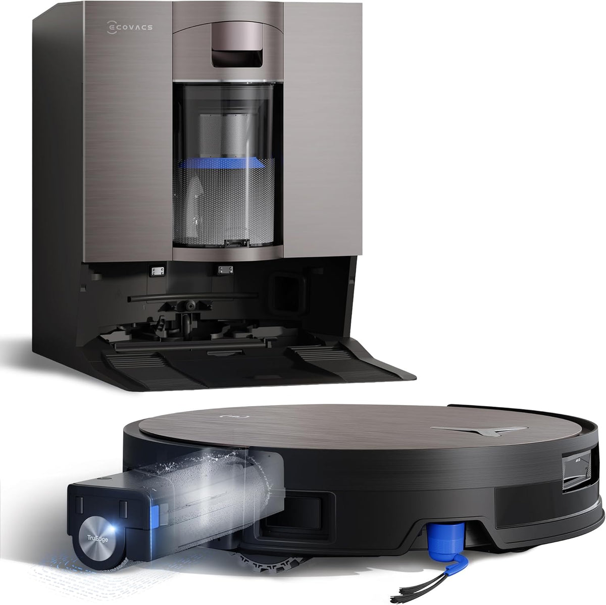 ECOVACS X11 OMNICYCLONE Saugroboter mit Wischfunktion - 19500 Pa Blast Saugleistung - OZMO Roller 2.0 Schwarz
