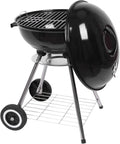 18 Zoll tragbarer Holzkohlegrill mit Rädern - Mobiler Kesselgrill für Camping BBQ Terrasse und Hinterhof