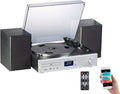 auvisio Plattenspieler Digitalisierer - DAB Radio CD Bluetooth und microSDHC - Integrierter Lautsprecher und Digitalrecorder - Versandrückläufer ZX 1766 919