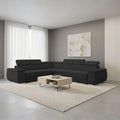 Dantino Ecksofa mit Schlaffunktion - L Form Sofa 318 x 255 cm für 5 Personen - Premium Stoff Graphit und hoher Sitzkomfort - Moderne Wohnzimmer Couch