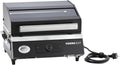 RÖSLE Videro E2 P Portable Elektrogrill - Tragbarer Tischgrill mit 2 Brennern - Deckel mit Glaseinsatz Schwarz Silber