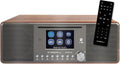 Albrecht DR 895 CD Kompaktanlage - DAB UKW Internet Radio CD USB und Bluetooth - Farbdisplay App Steuerung - Walnuss
