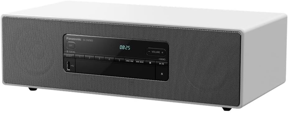 Panasonic SC DM502 Premium Stereoanlage - DAB Bluetooth und USB - Stereo Surround Lautsprecher - Weiß