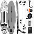 AUKAI SUP Board PRO 320 x 80 cm - 2 in 1 aufblasbares Stand Up Paddle und Kajak - Drop Stitch Board mit Kajaksitz - Pumpe und Action Cam Halterung