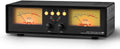 VU2 Analog VU Meter Umschaltbox - 4 Wege Audio Splitter mit Dual Pegelanzeige - DB ACG Modus Fernbedienung - Gelbe Hintergrundbeleuchtung