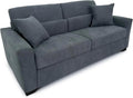 f60 Schlafsofa 3 Sitzer mit Kaltschaummatratze - Klappsofa mit CATAS Bettgestell - Schlafcouch 195 x 100 x 93 cm - Titangrau