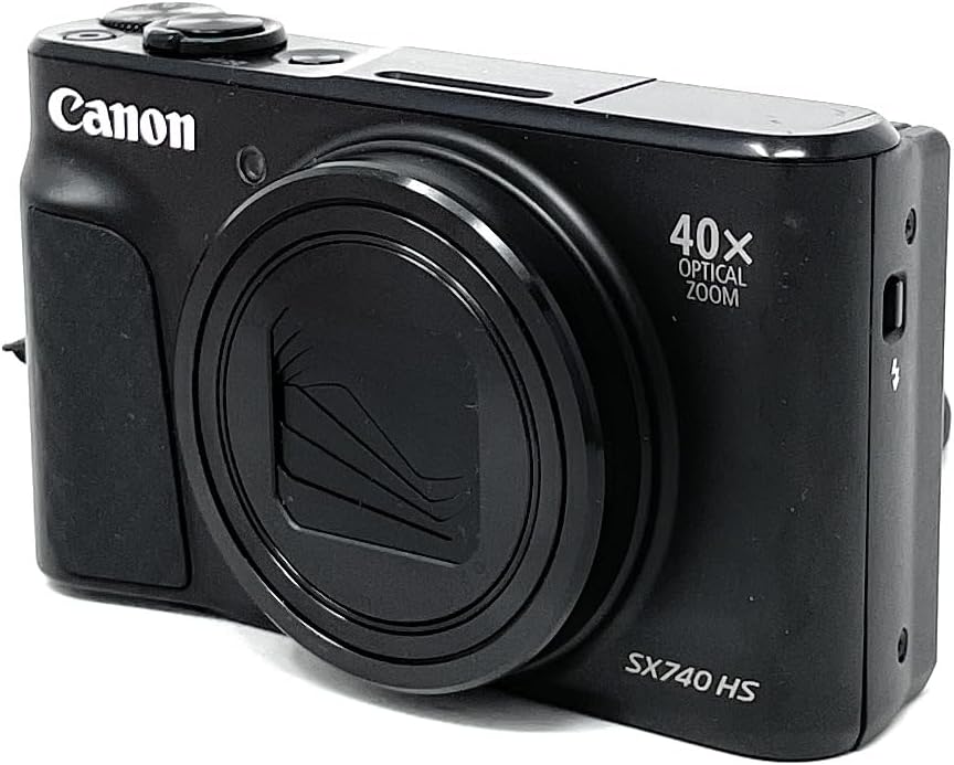 Canon PowerShot SX740 HS Kompaktkamera - 40 fach optischer Zoom mit Bildstabilisierung - 4K Video und Hybrid Autofokus - WLAN Bluetooth Schwarz