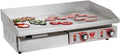 Beeketal BGP b2 Gastro Grillplatte 4400 W - Zwei separat regelbare Grillzonen - 50 bis 300 Grad stufenlos einstellbar - Edelstahl mit Spritzschutz und Fettauffangschublade