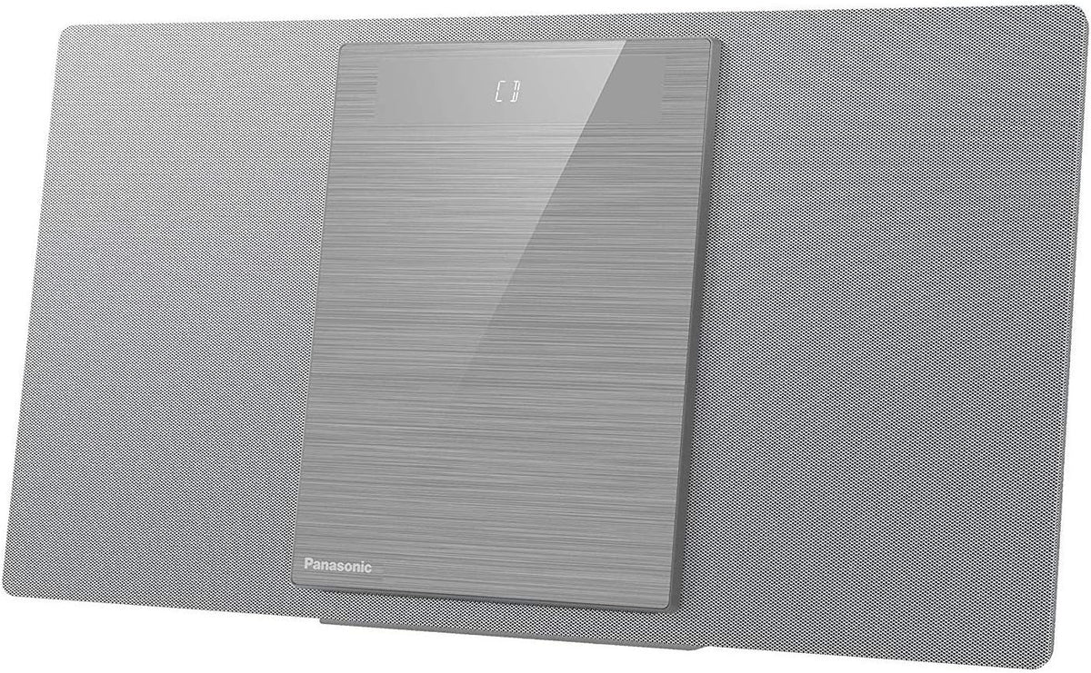 Panasonic SC HC412EG S Kompaktanlage - CD DAB FM Bluetooth USB und AUX - Space Tune LincsD Amp - Silber