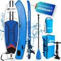 EXPLORER SUP Fusion Stand Up Paddle Board 305 x 81 cm - Bis 180 kg belastbar - Komplettset mit Alu Paddel Pumpe Finne und Flickenset - PVC Board mit Rucksack Sunshine 10.0