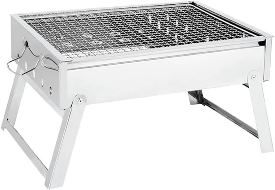 Trumpet Home Klappbarer Edelstahlgrill - Holzkohle Grillrost für Outdoor Nutzung - Tragbarer Camping Grill
