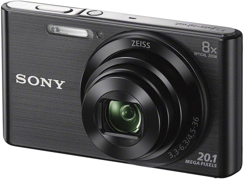 Sony DSC W830 Kompaktkamera - 20,1 MP CCD Sensor mit Carl Zeiss Vario Tessar - 8 fach optischer Zoom - SteadyShot und 2,7 Zoll LCD Schwarz