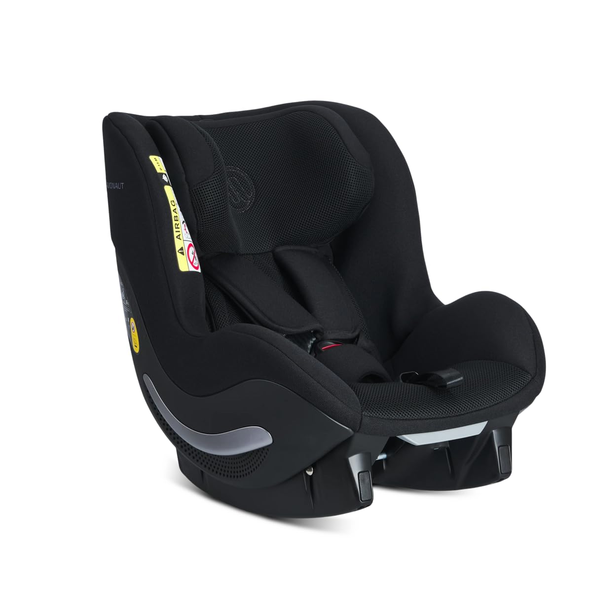 Reboarder Kindersitz AeroFIX RWF AirFlow bis 18,5 kg - rückwärtsgerichtet mit ISOFIX - atmungsaktive Sitzkonstruktion - Schwarz 63 x 43 x 62 cm