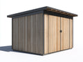 Gartenhäuser aus Holz mit Pultdach 240 x 200 x 220 cm - Natur und Anthrazit - Modernes Design mit 2 Türen