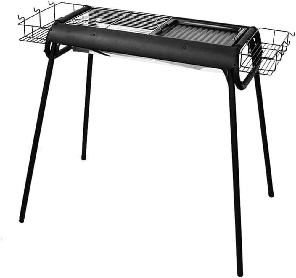 QGKWJP Tragbarer Holzkohle Standgrill - Zusammenklappbares Grillset aus Edelstahl - Außengrill für Fleisch und Gemüse - Mobiler Grill für Zuhause und Freizeit