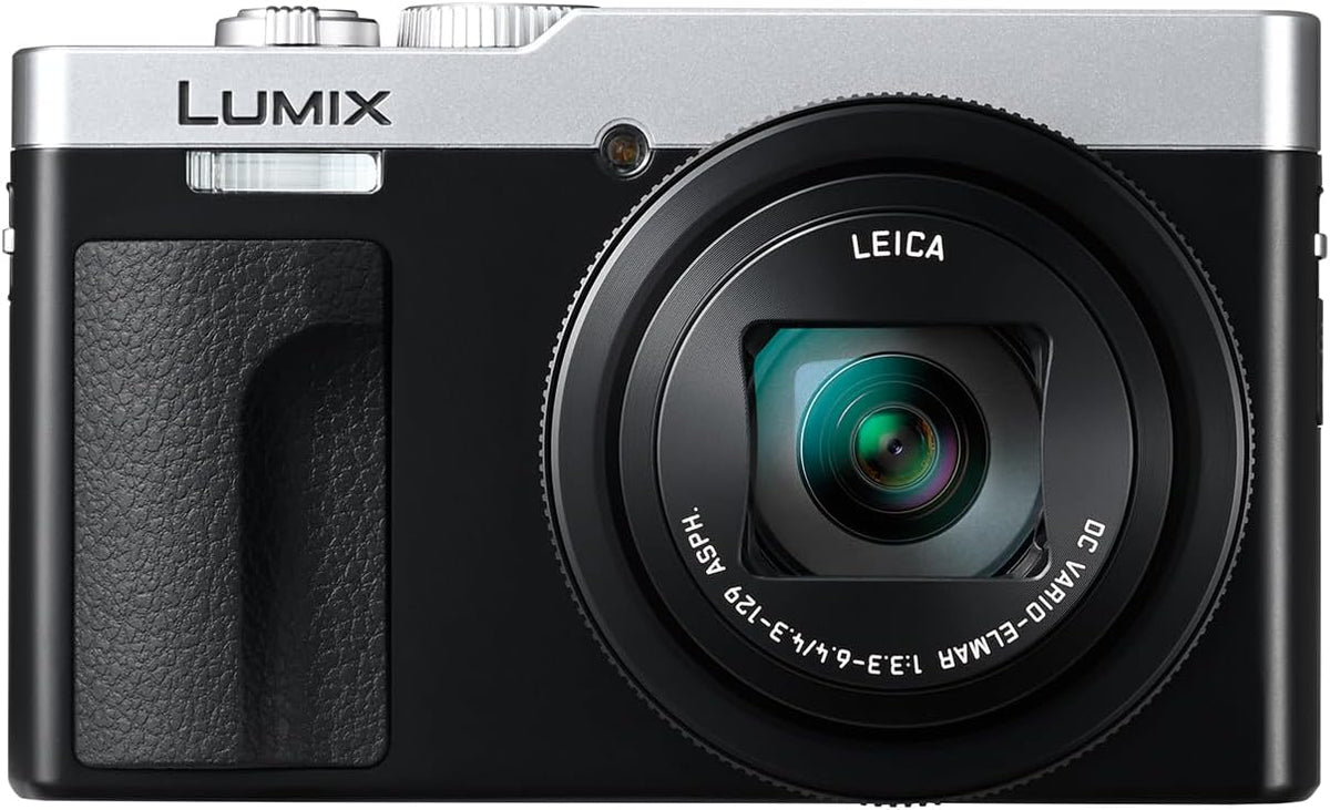 Panasonic LUMIX DC TZ99E S Reisekamera - 20,3 MP MOS Sensor - Leica Objektiv 24 bis 720 mm mit 30 fach Zoom - 4K 30p WLAN Bluetooth Silber