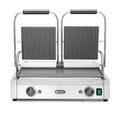 Kontaktgrill Doppelversion 57 x 37,5 x 21,6 cm - 3600 Watt bei 230 Volt - oben gerillt und unten glatt - Temperaturregelung bis 300 Grad Celsius